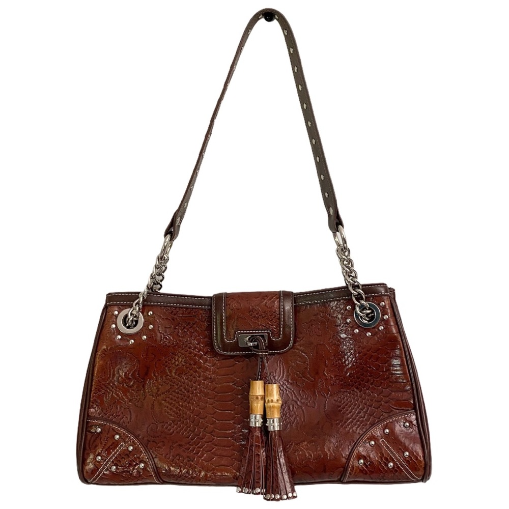 Marc Chantal Purse Large Floral Studs Chain